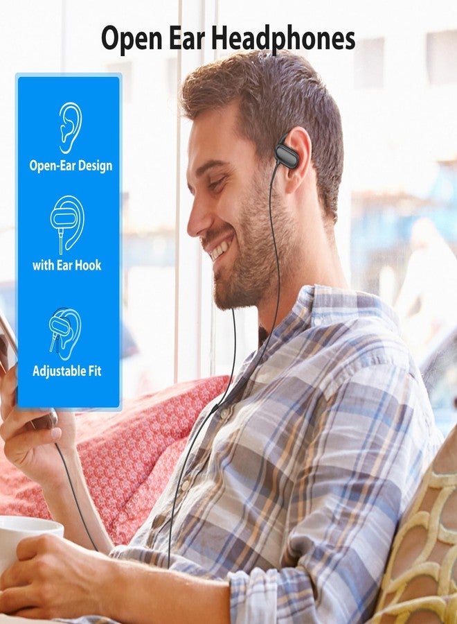 سماعات رأس مفتوحة الأذن بمنفذ USB-C لأجهزة iPhone 17 Pro Max و16 و15 Plus، سماعات أذن سلكية تغطي الأذن مع ميكروفون وتحكم في مستوى الصوت، سماعات رياضية ستيريو عالية الدقة من النوع C لأجهزة Samsung S25 وS24 وS23 وS22 وS21 وS20 وPixel - Image 3